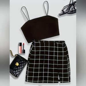 Cute casual skirt set 🖤🥰